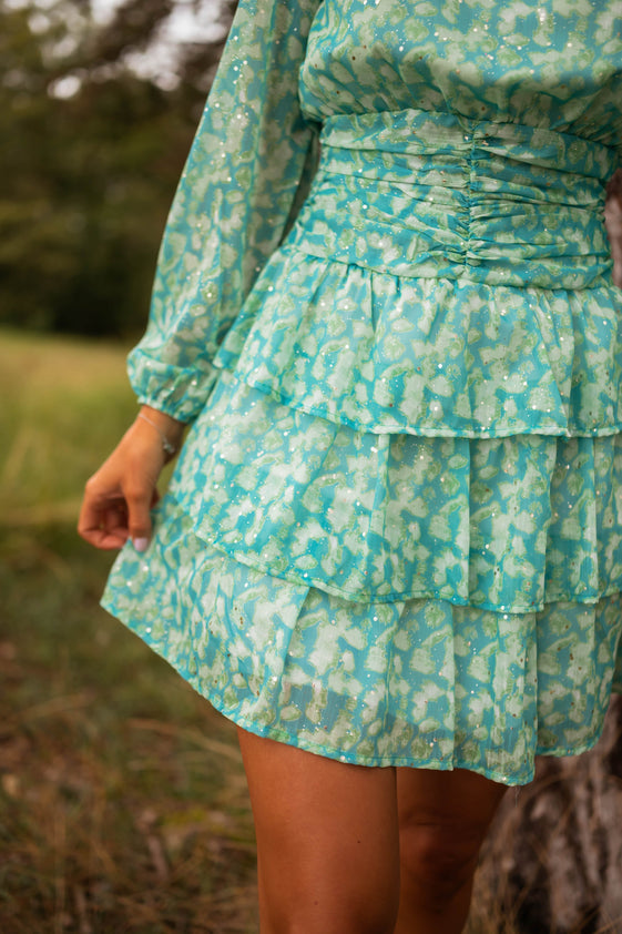 Blue and Green Manae Dress