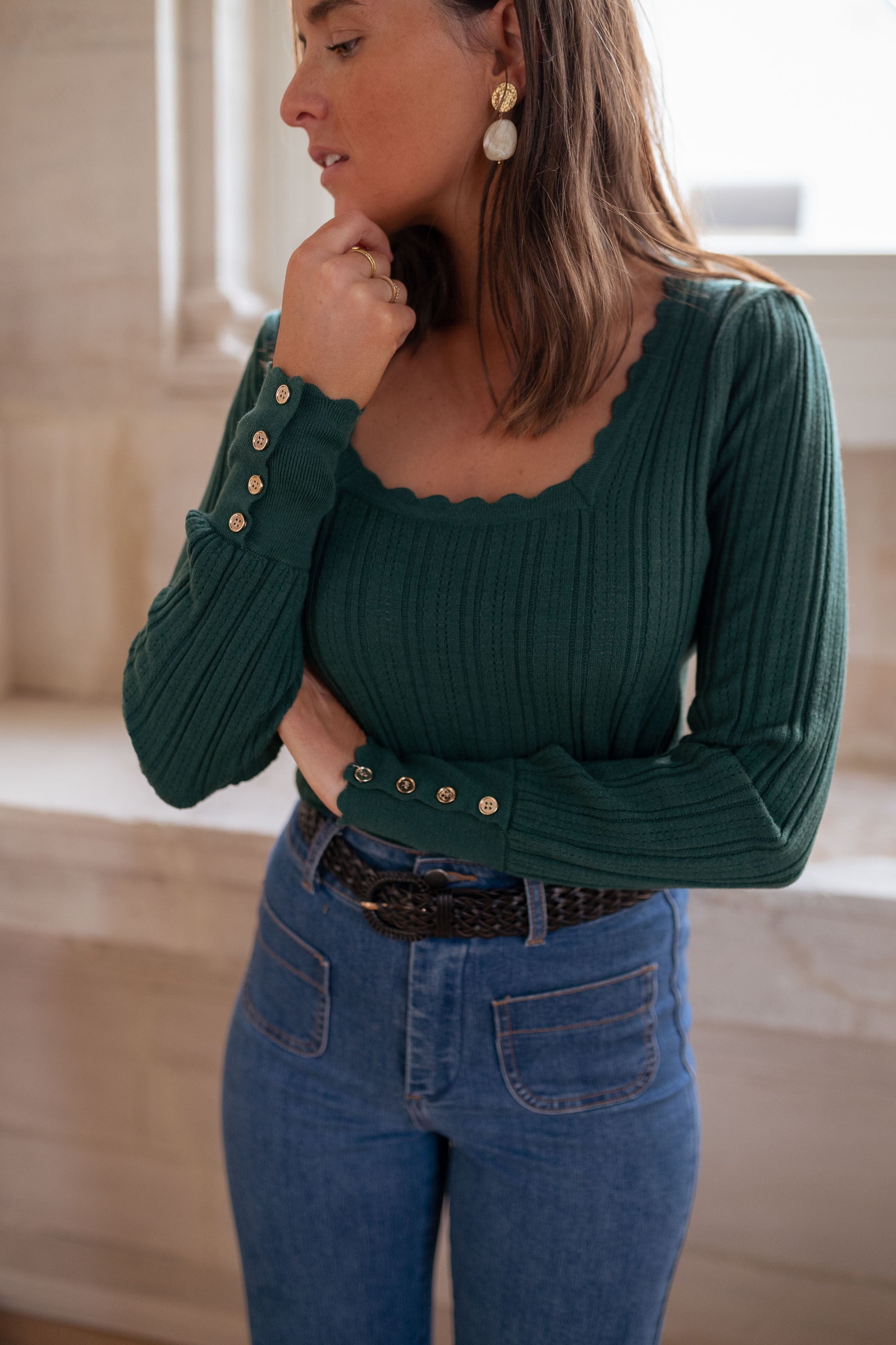 Green Sema Sweater - Easy Clothes North America