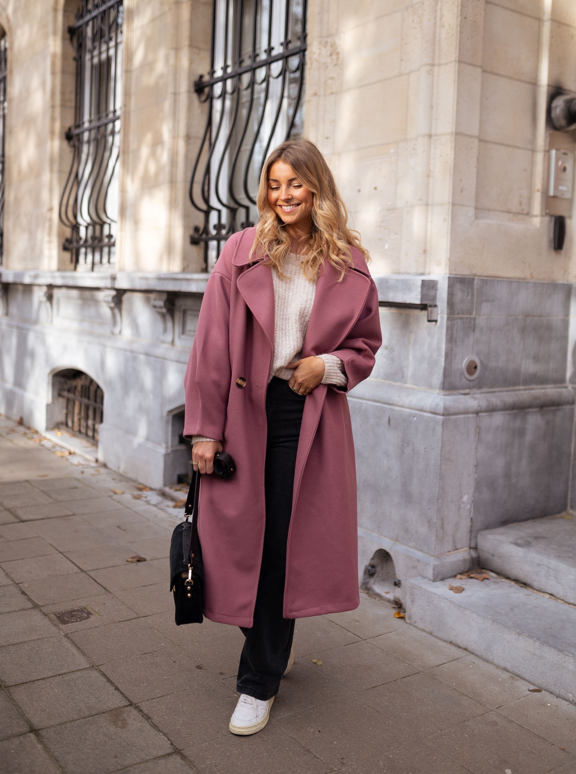 Pink Ortal Coat - Easy Clothes North America