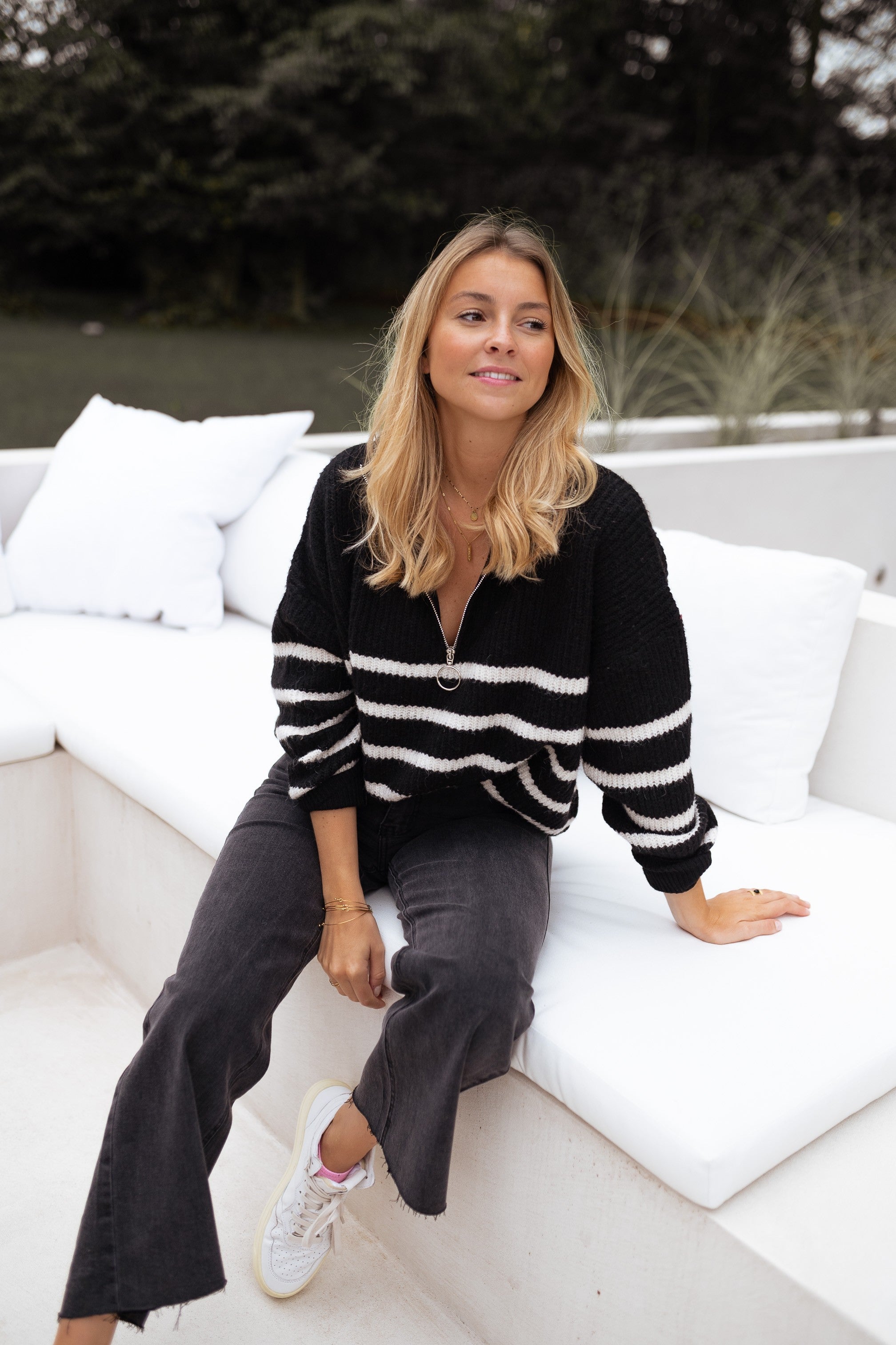 Black Striped Lelio Sweater