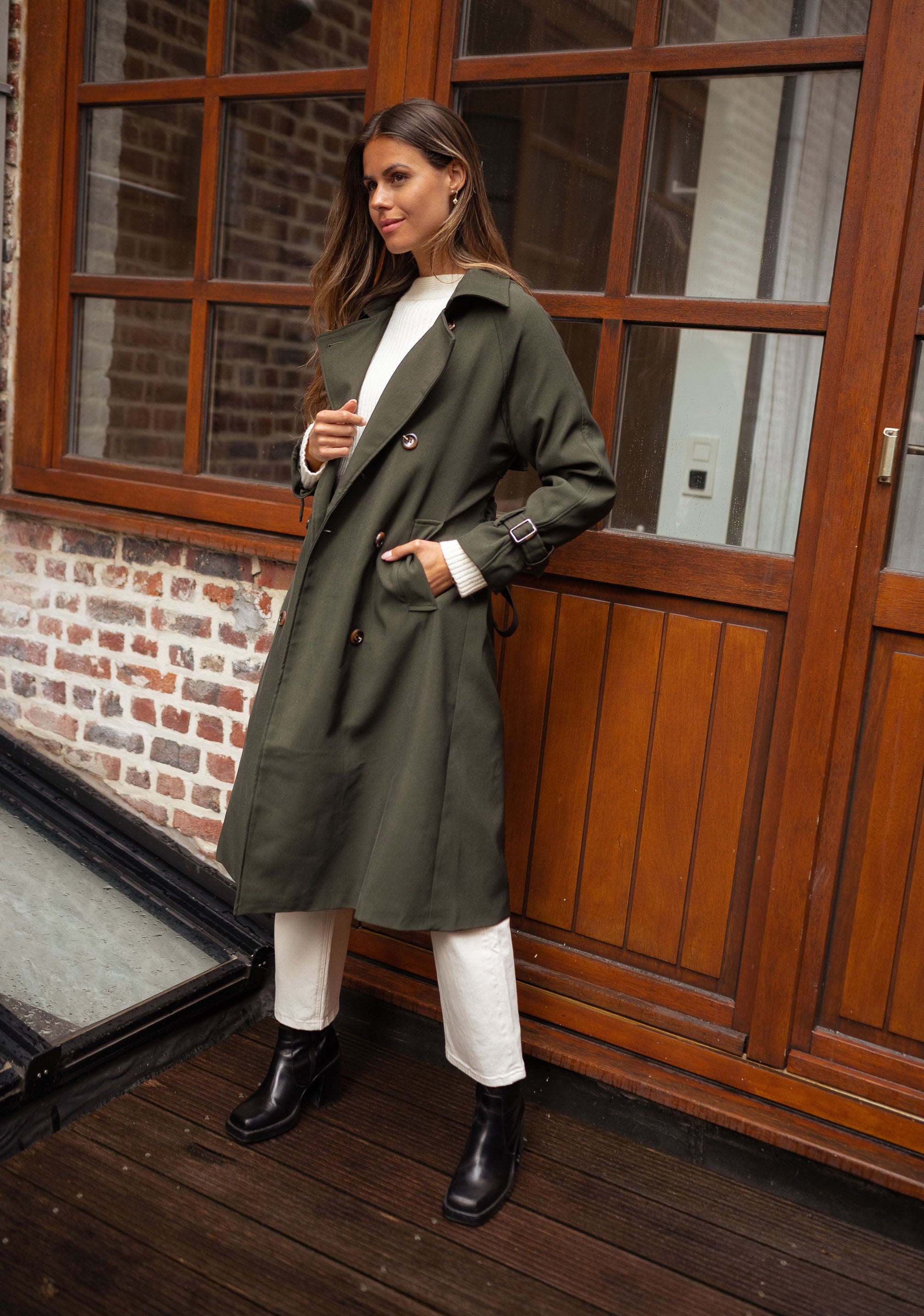 Green Charline Trenchcoat