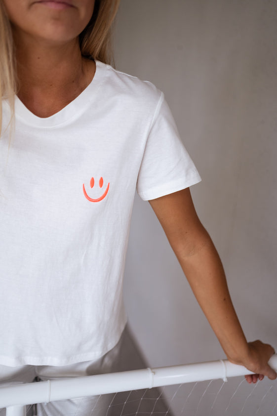 White Smiley T-Shirt