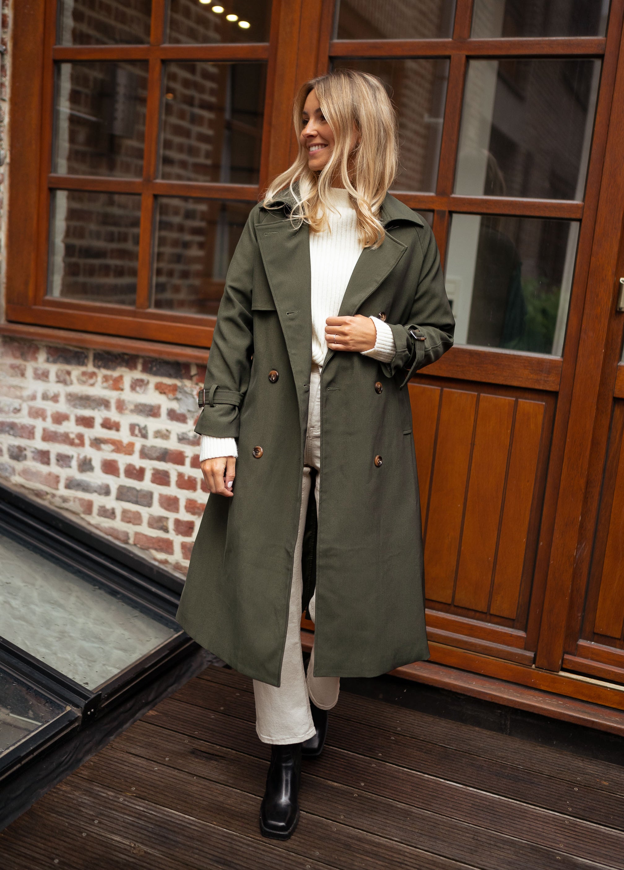 Green Charline Trenchcoat