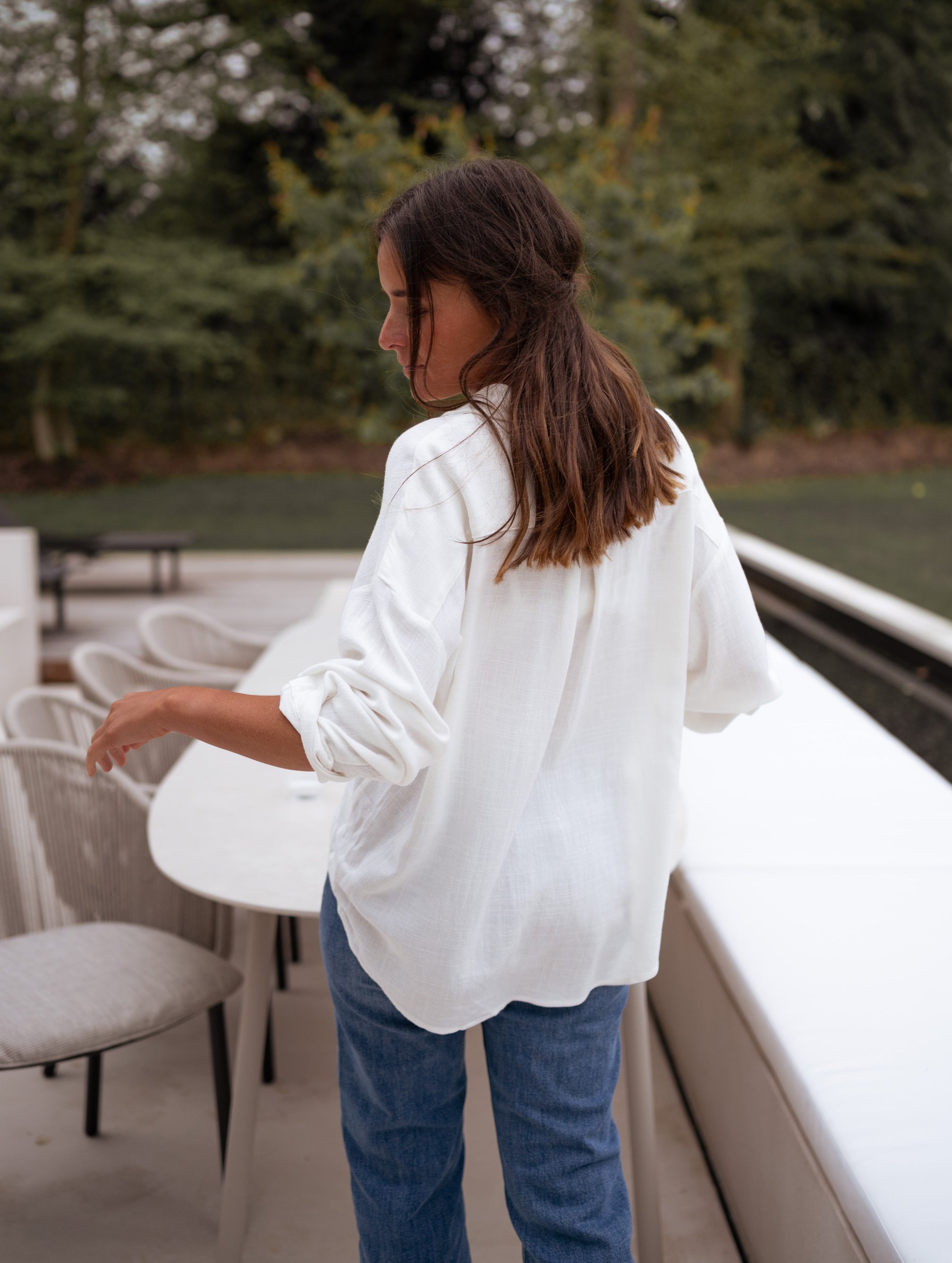 Ecru Blanca Linen Shirt