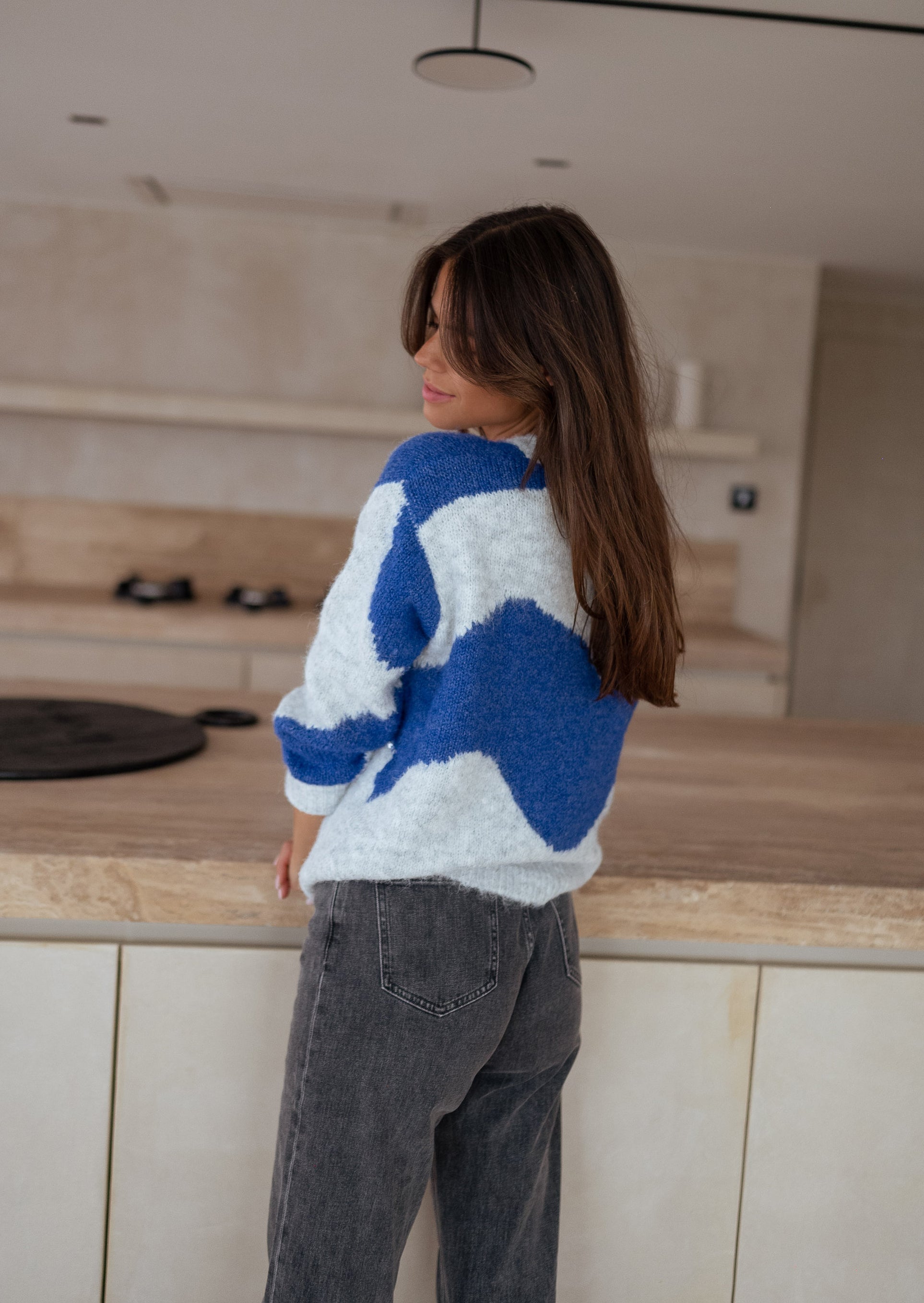 Blue and Grey Antonin Sweater