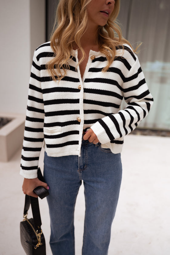 Striped Jeanne Cardigan