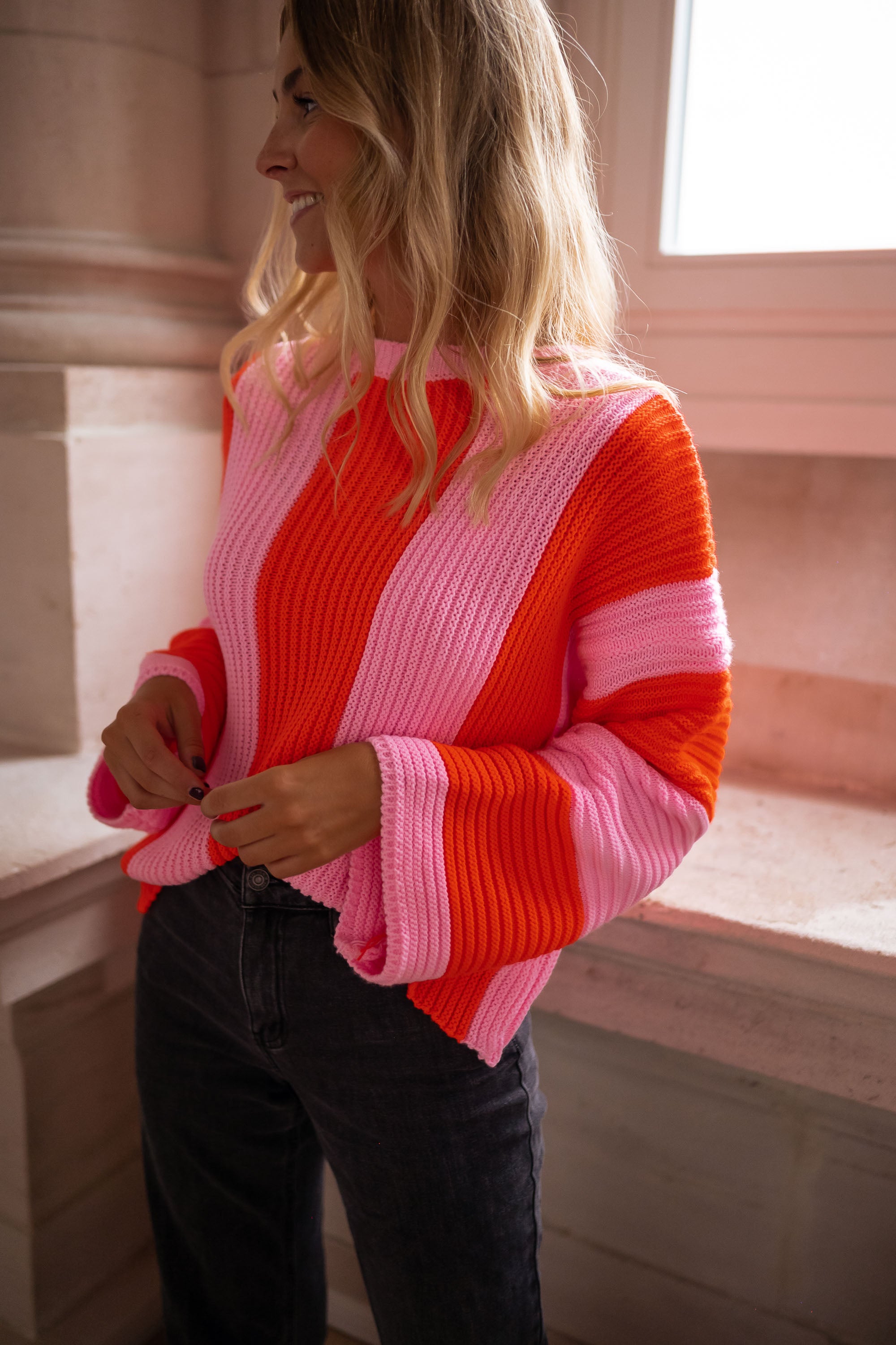 Pink and Orange Masson Sweater